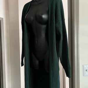 Green Long Cardigan